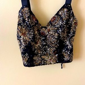 Sparkly going out crop top